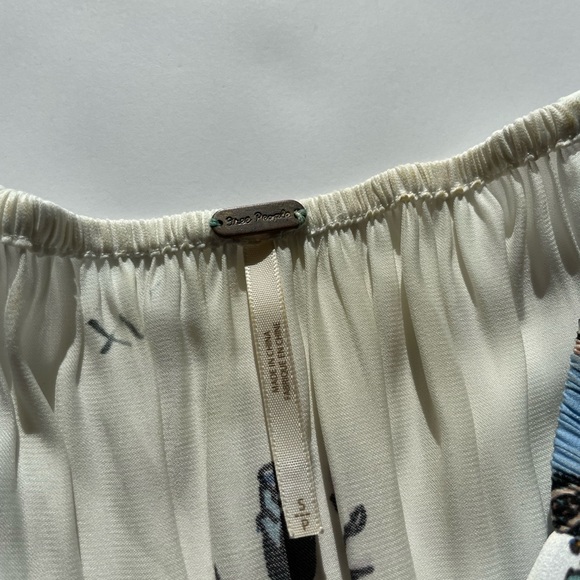 Free People Positano Blouse in Blue Combo - Picture 10 of 11